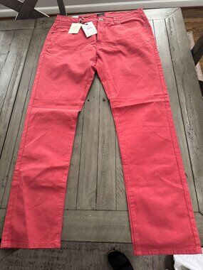 NWT UnTuckit El Circo Red Straight Fit Pants Size 34 x 32